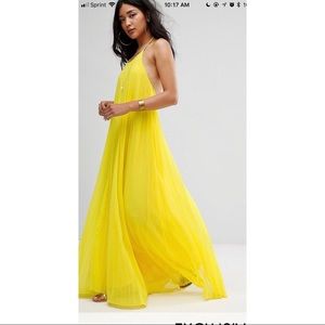ASOS yellow maxi dress